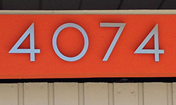 modern house numbers 4074 orange